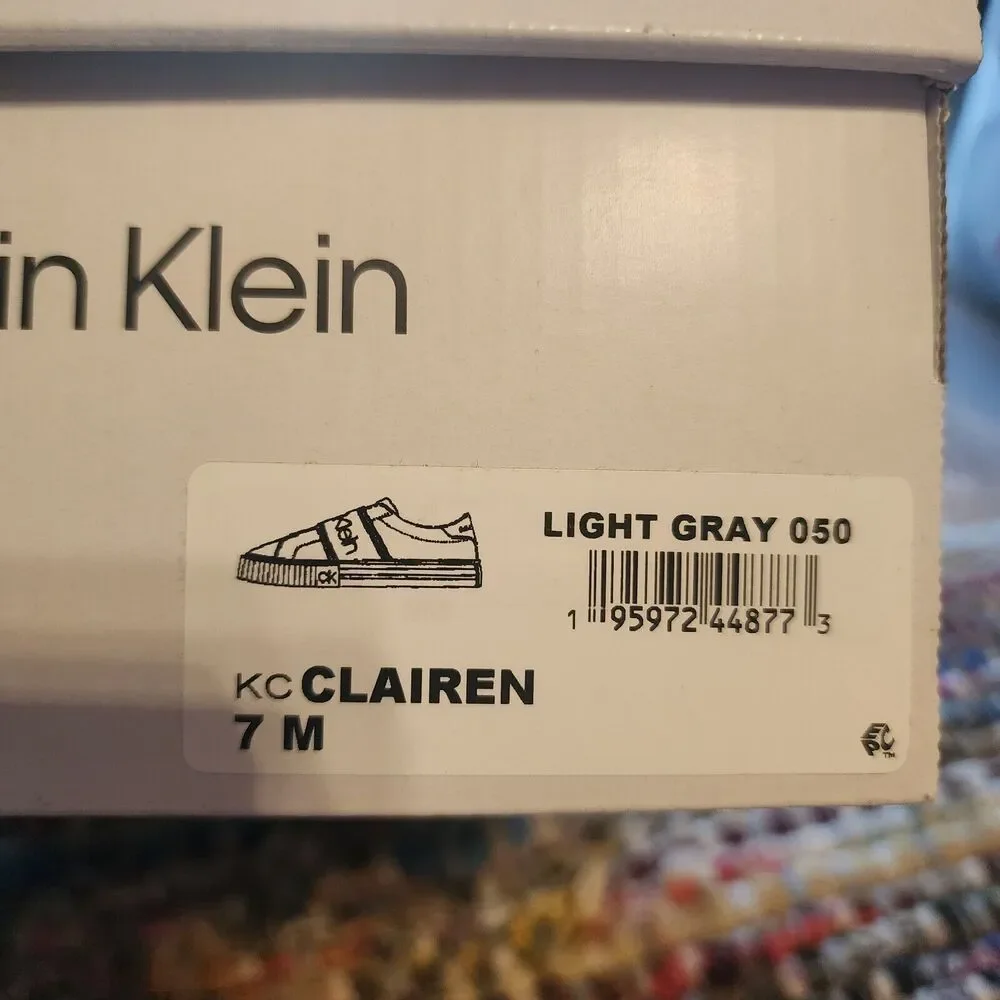 Calvin Klein Women's Clairen Light Gray Sneaker Size 7M